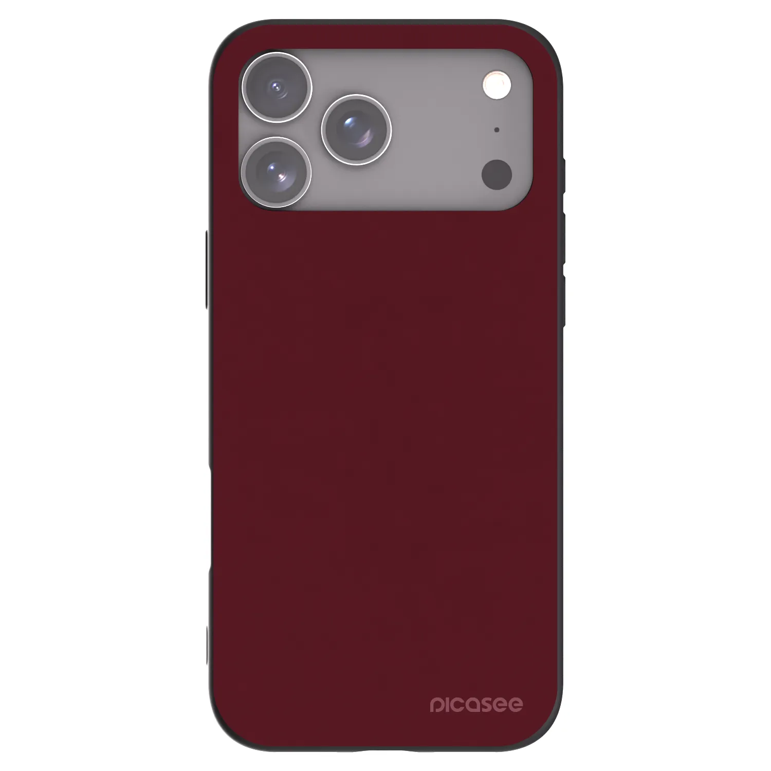 Picasee silikonowe czarne etui na Apple iPhone 17 Pro Max - Burgundy red