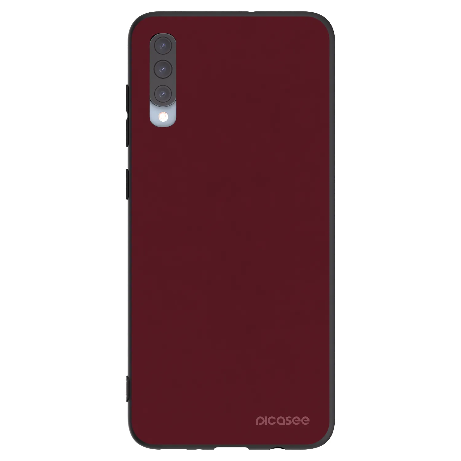 Picasee silikonowe czarne etui na Samsung Galaxy A70 A705F - Burgundy red