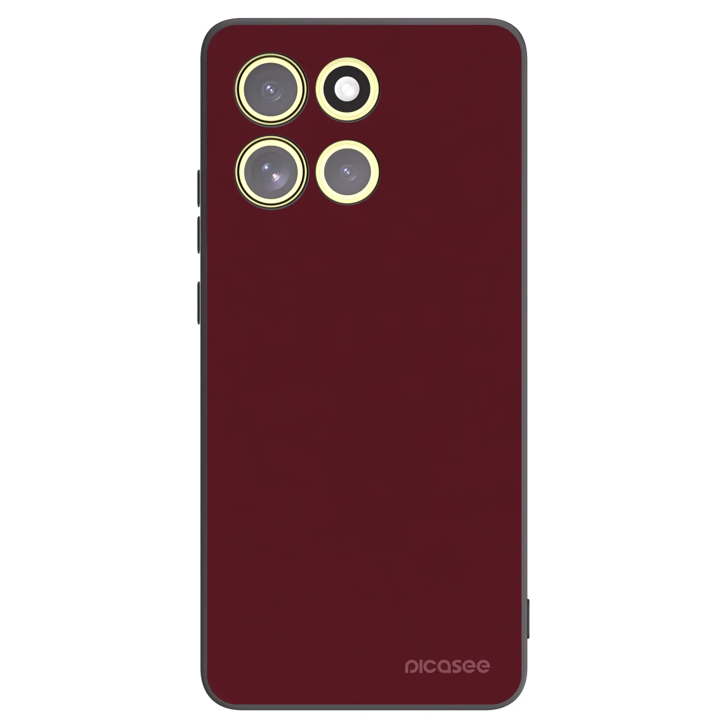 Picasee silikonowe czarne etui na Motorola Moto G86 5G - Burgundy red