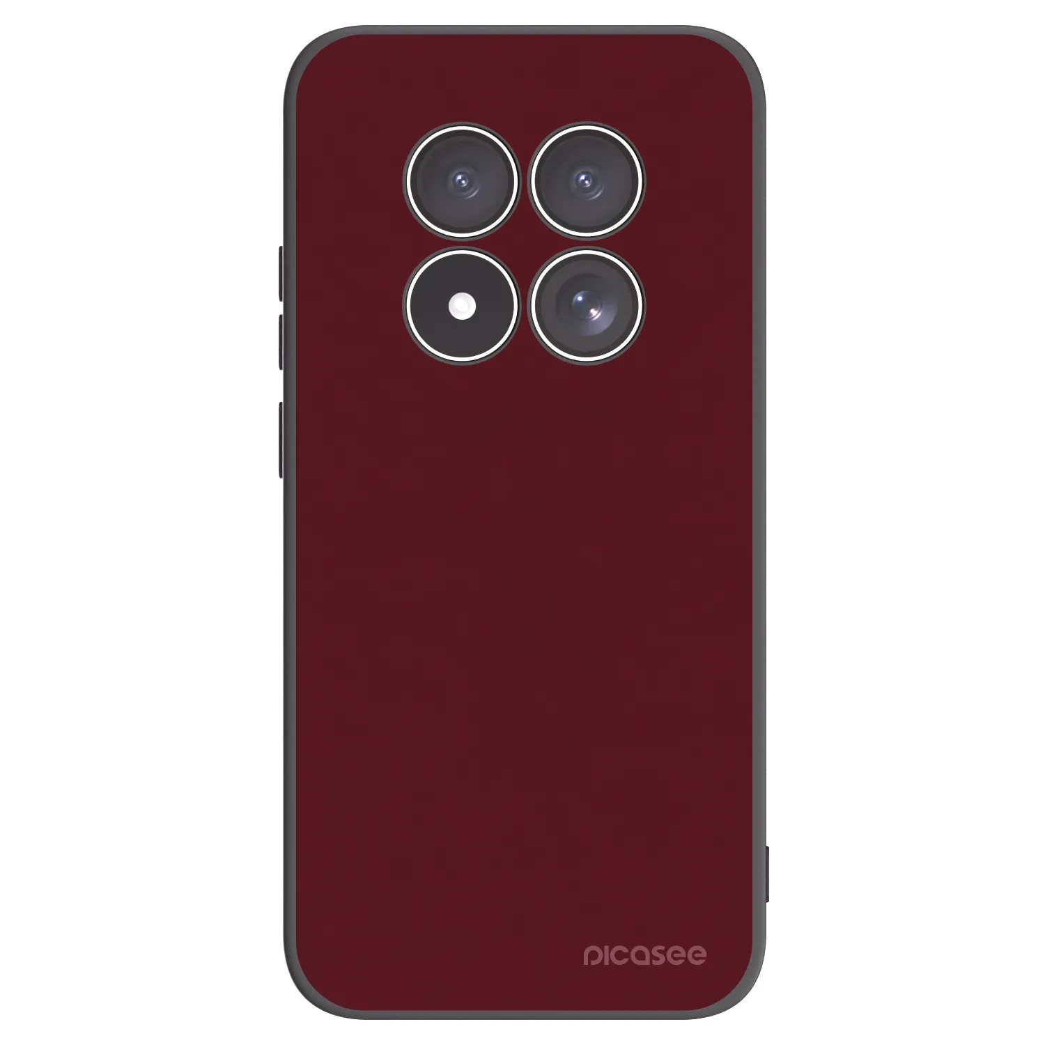 Picasee silikonowe czarne etui na Xiaomi Redmi Note 15 Pro 4G - Burgundy red