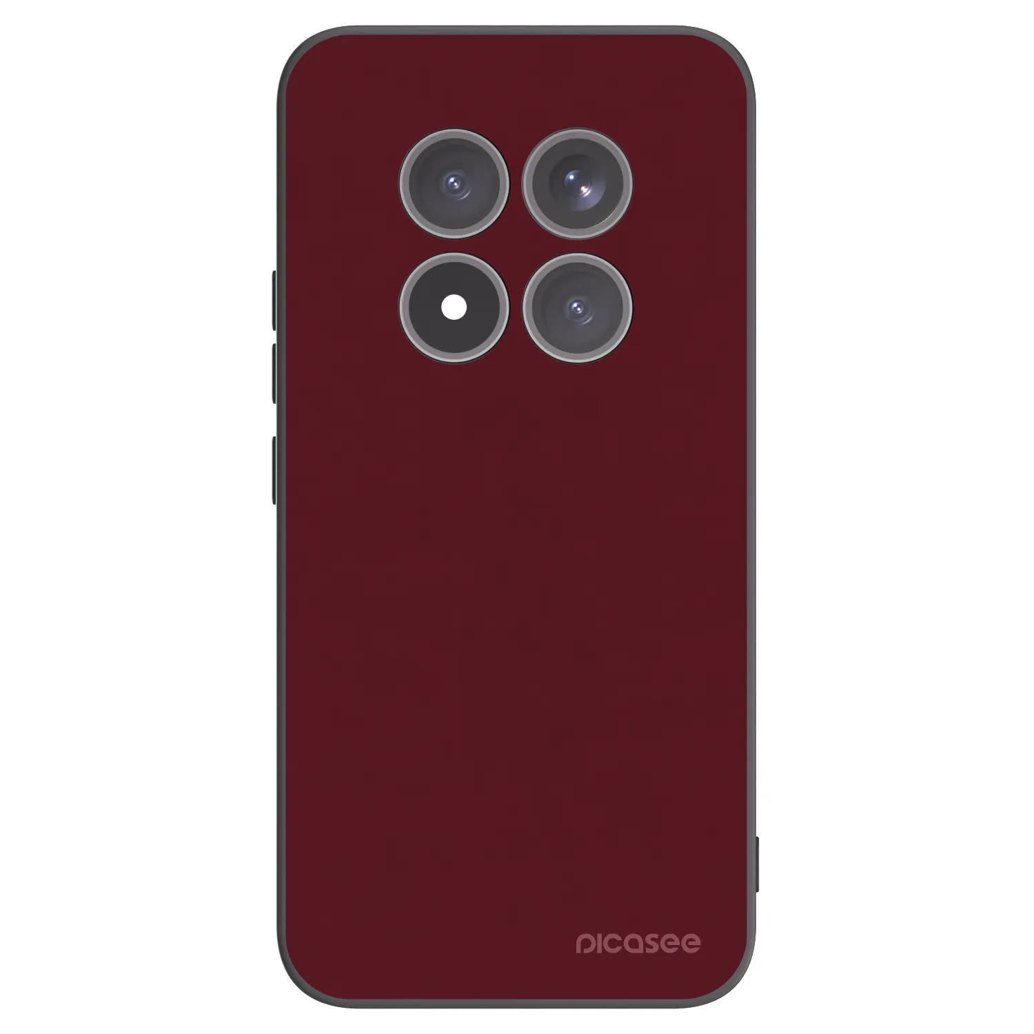 Picasee silikonowe czarne etui na Xiaomi Redmi Note 15 Pro+ - Burgundy red