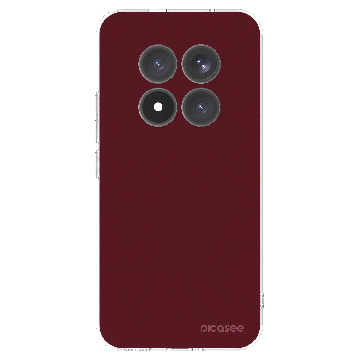 Picasee silikonowe przeźroczyste etui na Xiaomi Redmi Note 15 Pro+ - Burgundy red