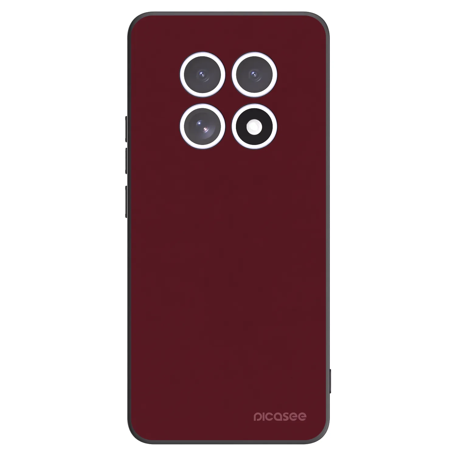 Picasee silikonowe czarne etui na Xiaomi Redmi Note 15 4G - Burgundy red
