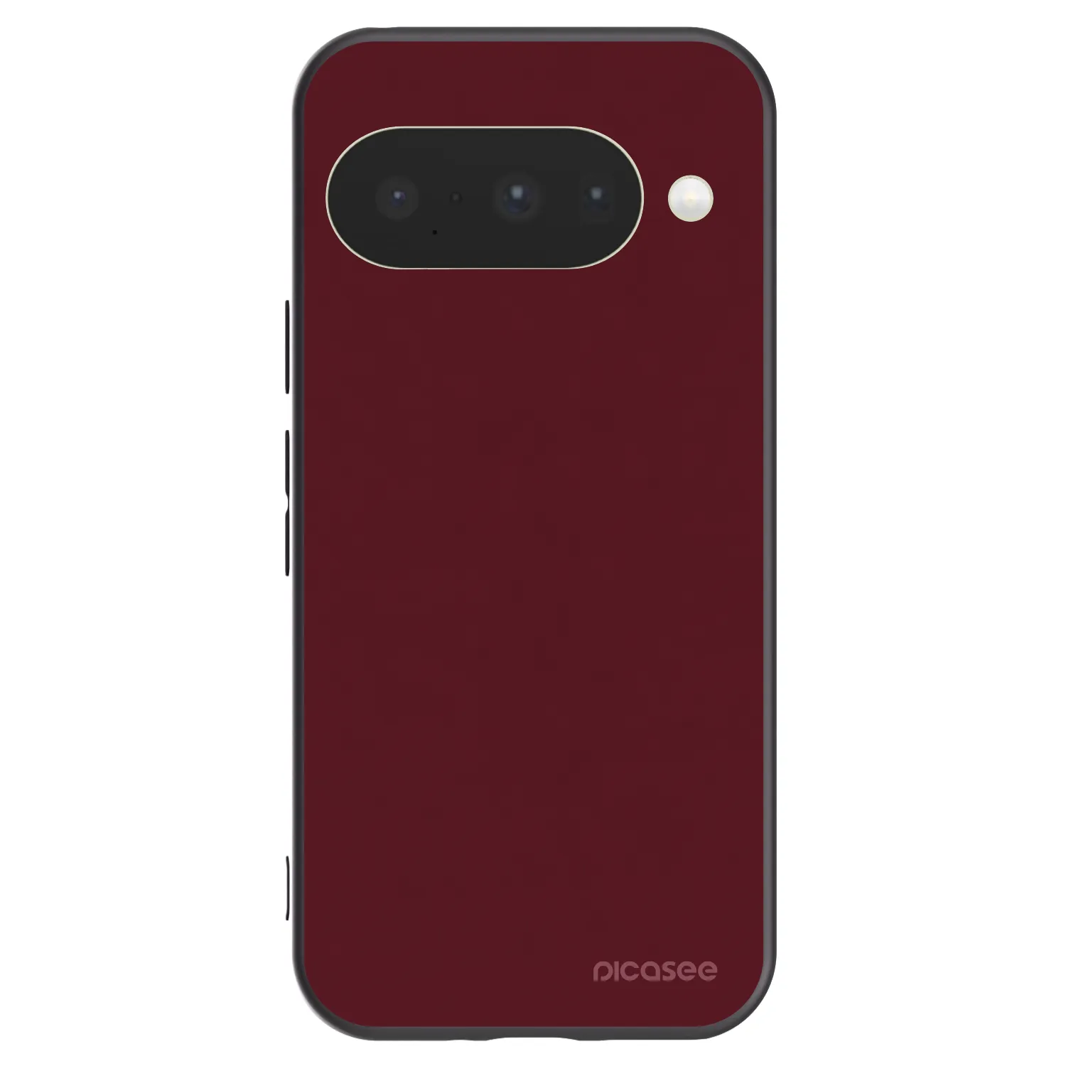 Picasee silikonowe czarne etui na Google Pixel 10 - Burgundy red