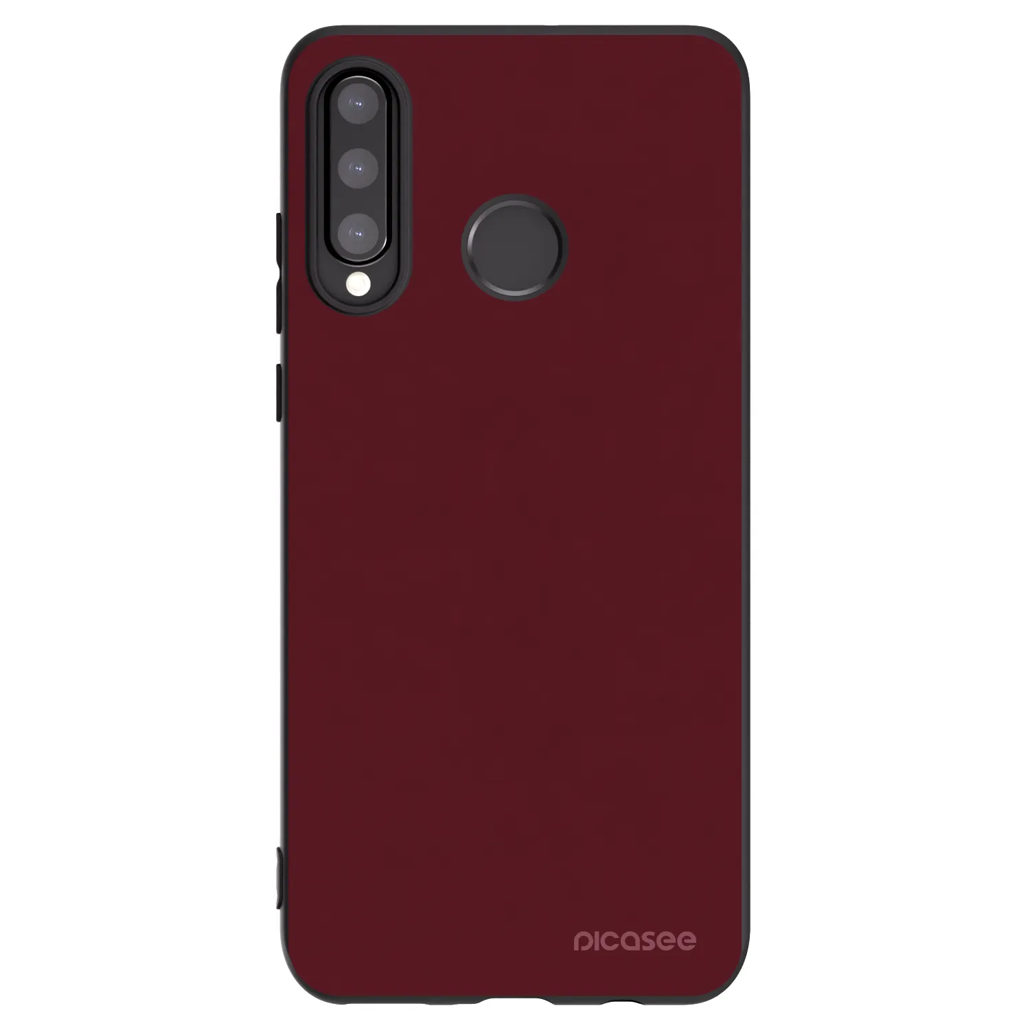 Picasee silikonowe czarne etui na Huawei P30 Lite - Burgundy red