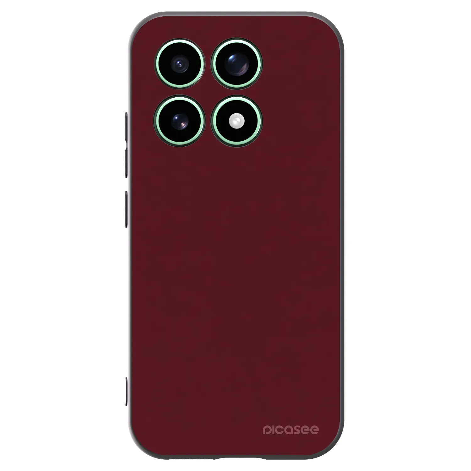 Picasee silikonowe czarne etui na Xiaomi 17 - Burgundy red