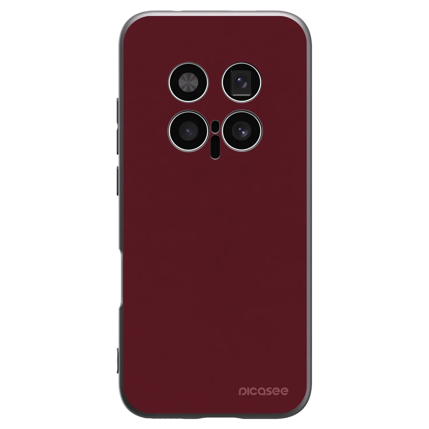 Picasee silikonowe czarne etui na Honor Magic8 Pro 5G - Burgundy red