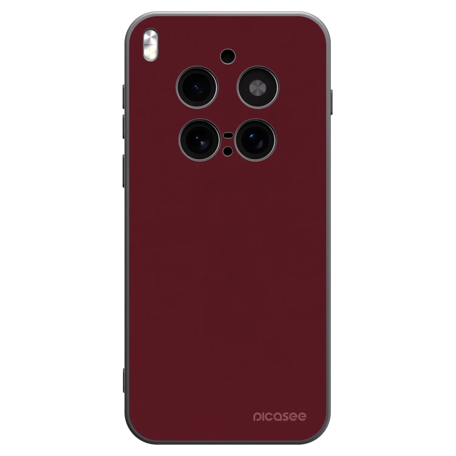 Picasee silikonowe czarne etui na Vivo X300 Pro - Burgundy red