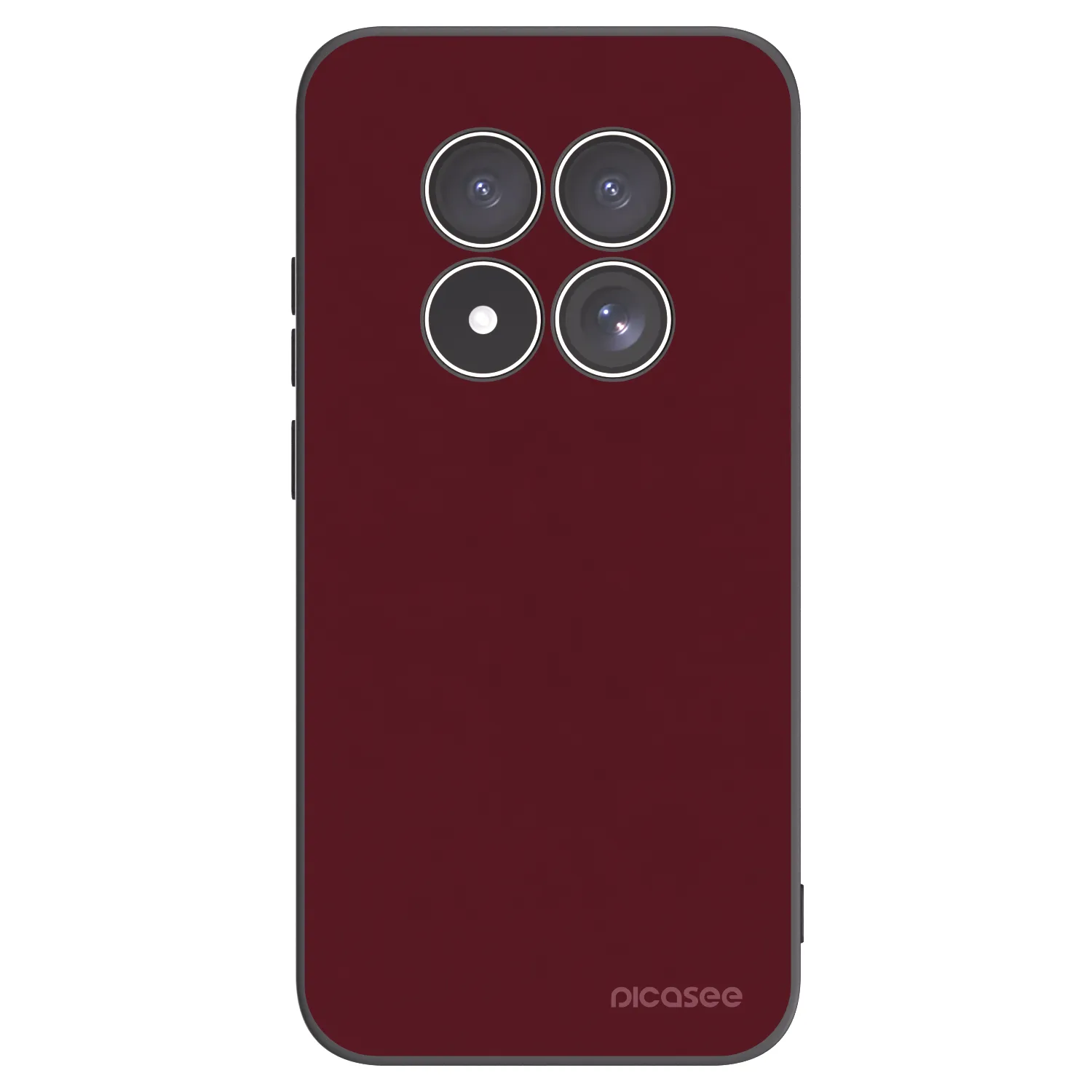 Picasee silikonowe czarne etui na Xiaomi Redmi Note 15 Pro 5G - Burgundy red