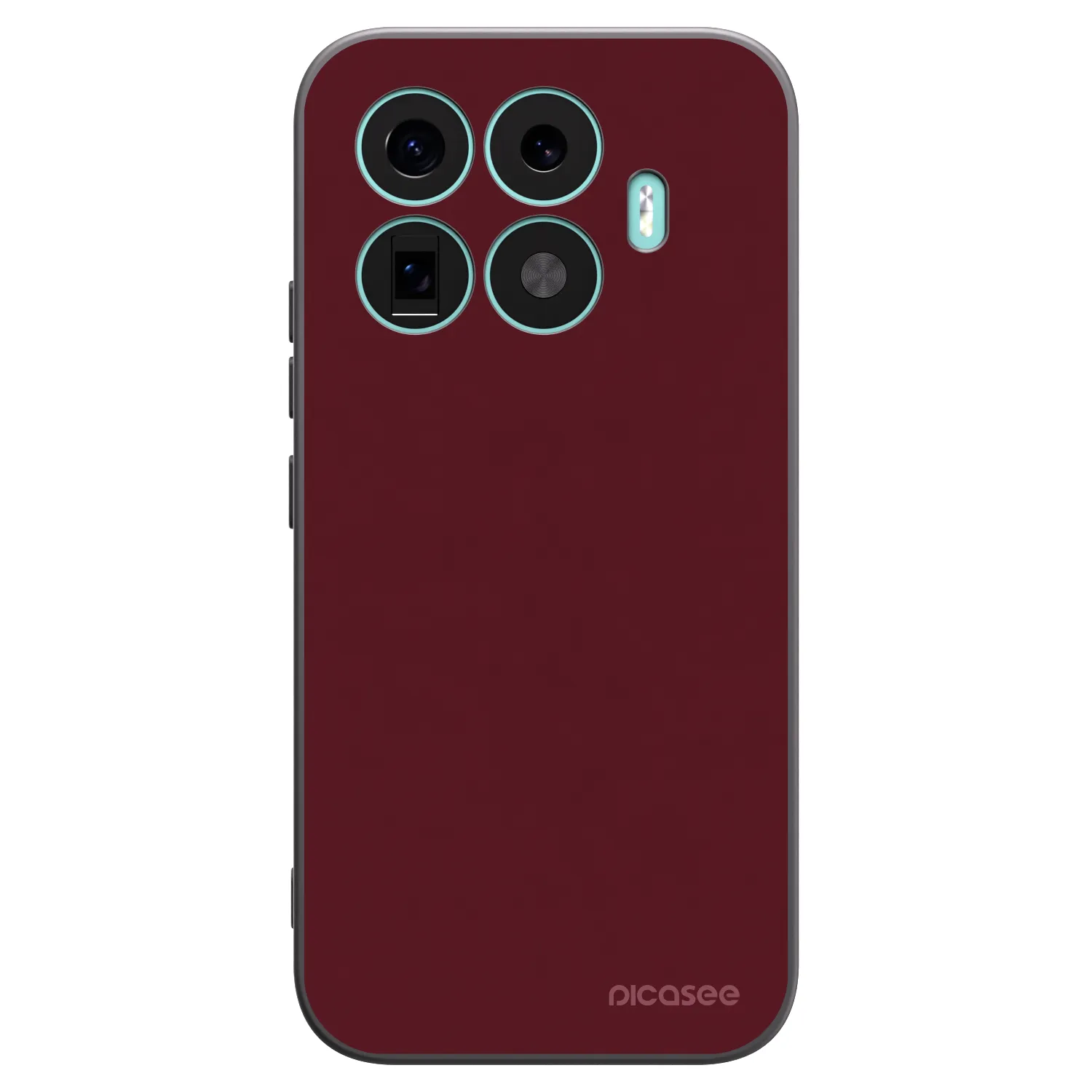 Picasee silikonowe czarne etui na Xiaomi 17T - Burgundy red