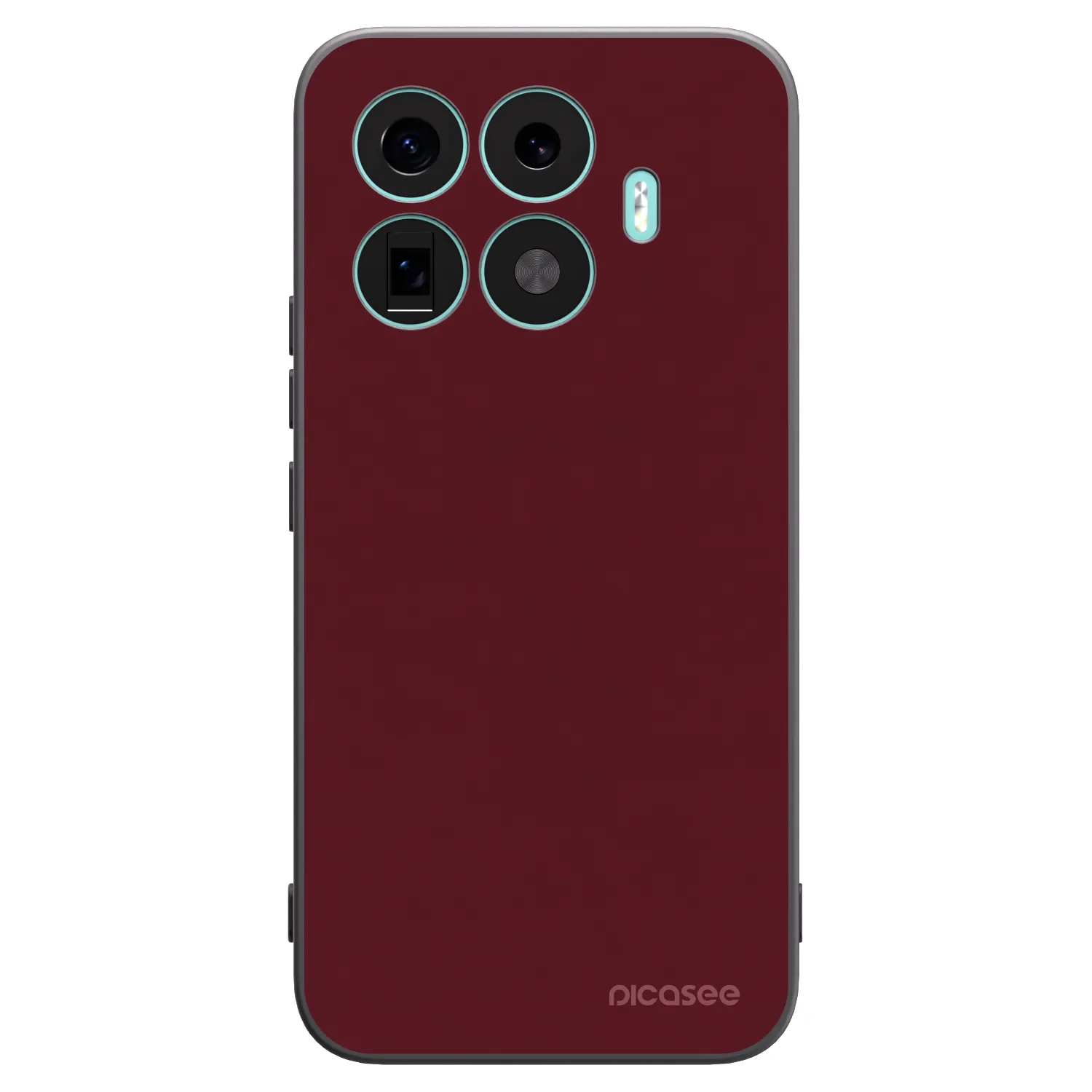 Picasee silikonowe czarne etui na Xiaomi 17T Pro - Burgundy red