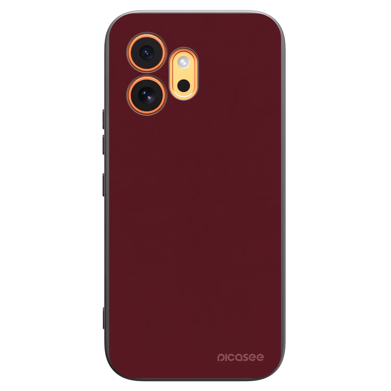 Picasee silikonowe czarne etui na Honor 600 - Burgundy red