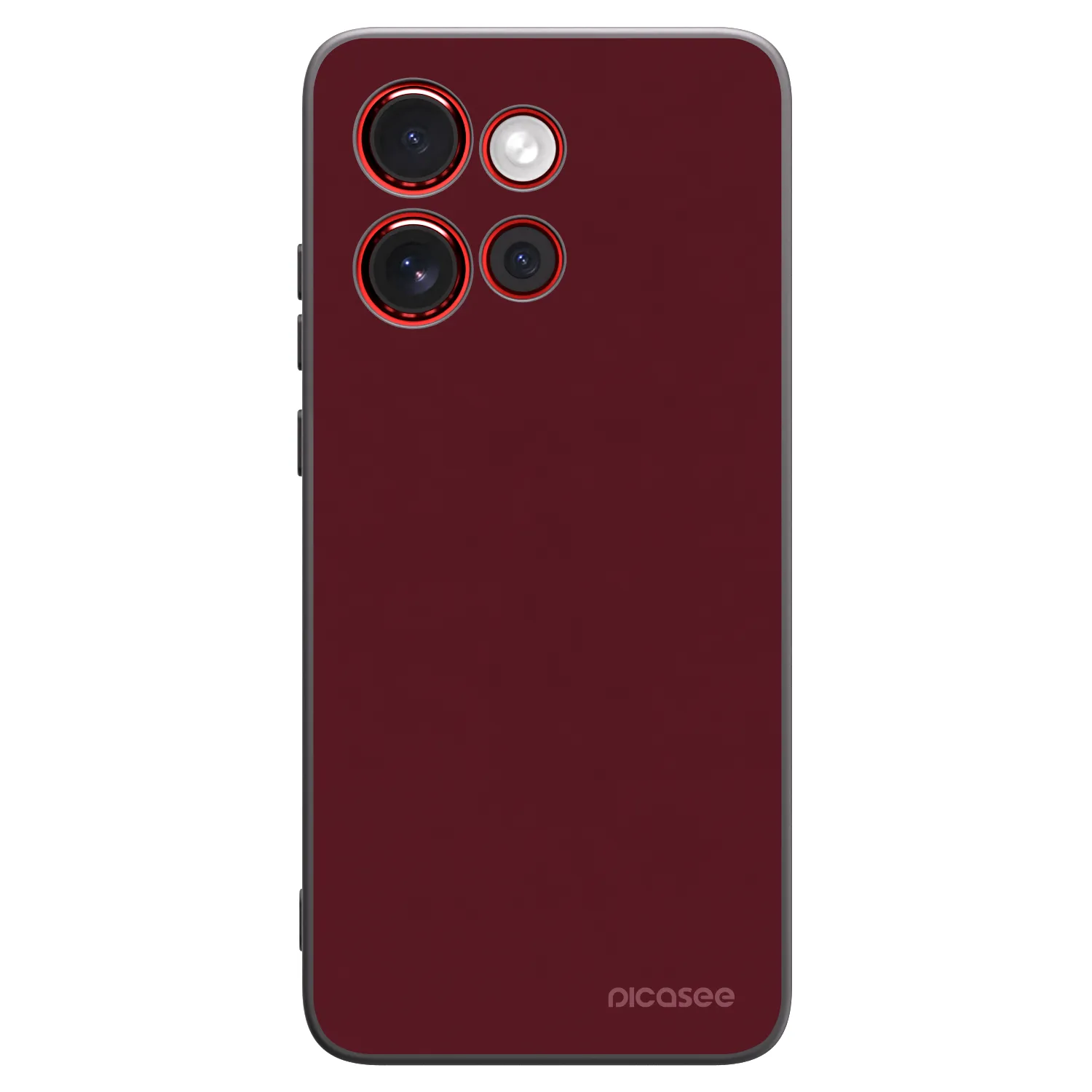 Picasee silikonowe czarne etui na Motorola Edge 60 Neo 5G - Burgundy red