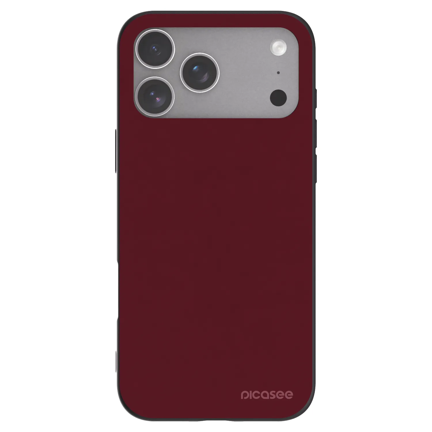 Picasee silikonowe czarne etui na Apple iPhone 18 Pro Max - Burgundy red