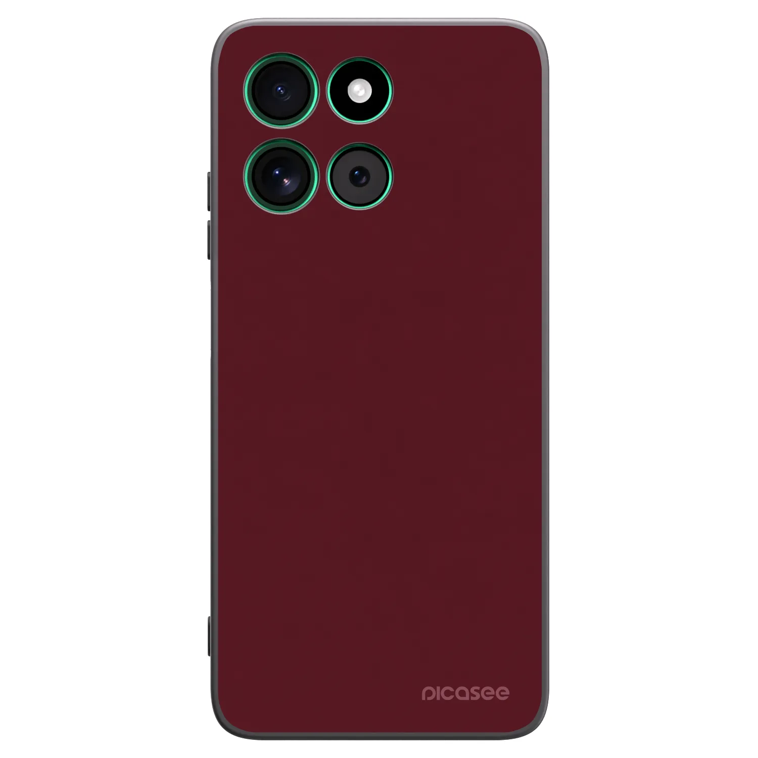 Picasee silikonowe czarne etui na Motorola Moto G57 Power - Burgundy red