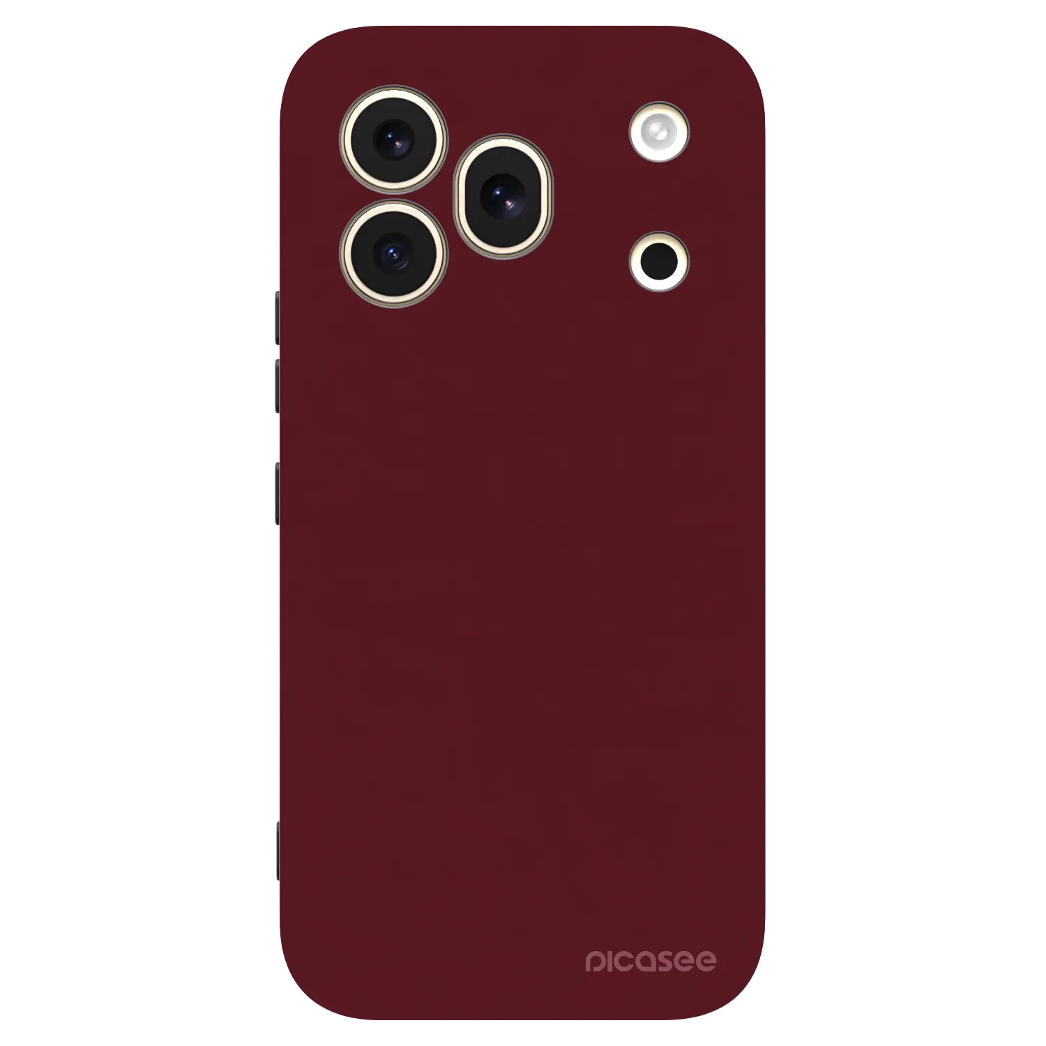 Picasee silikonowe czarne etui na Honor 600 Pro - Burgundy red