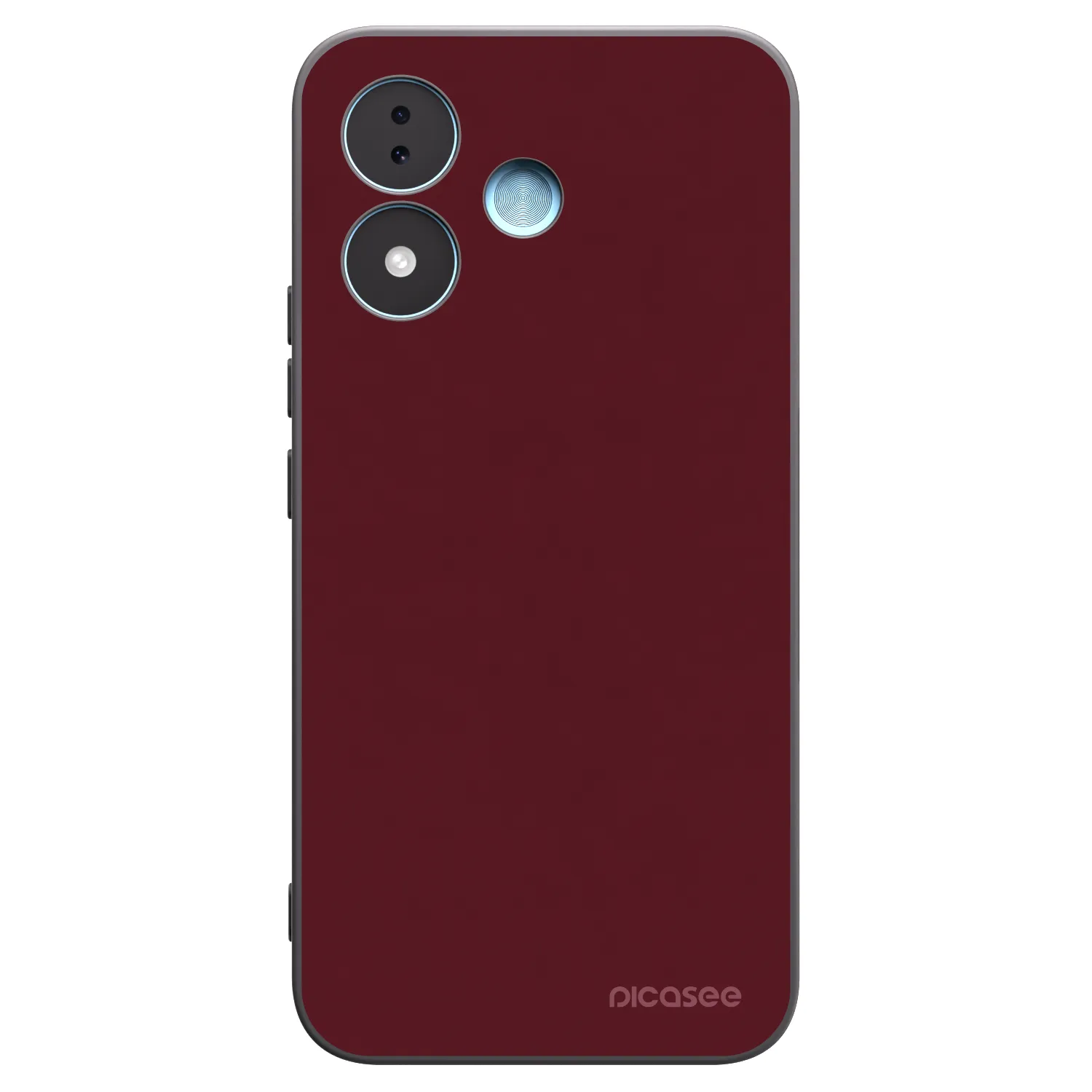 Picasee silikonowe czarne etui na Xiaomi Redmi Note 17 5G - Burgundy red