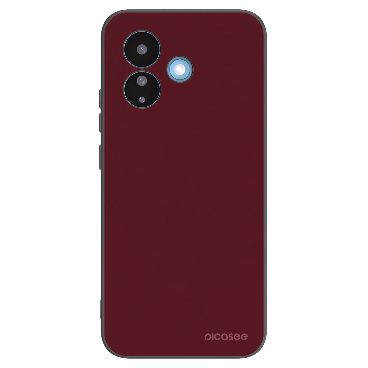 Picasee silikonowe czarne etui na Xiaomi Redmi Note 17 Pro 5G - Burgundy red
