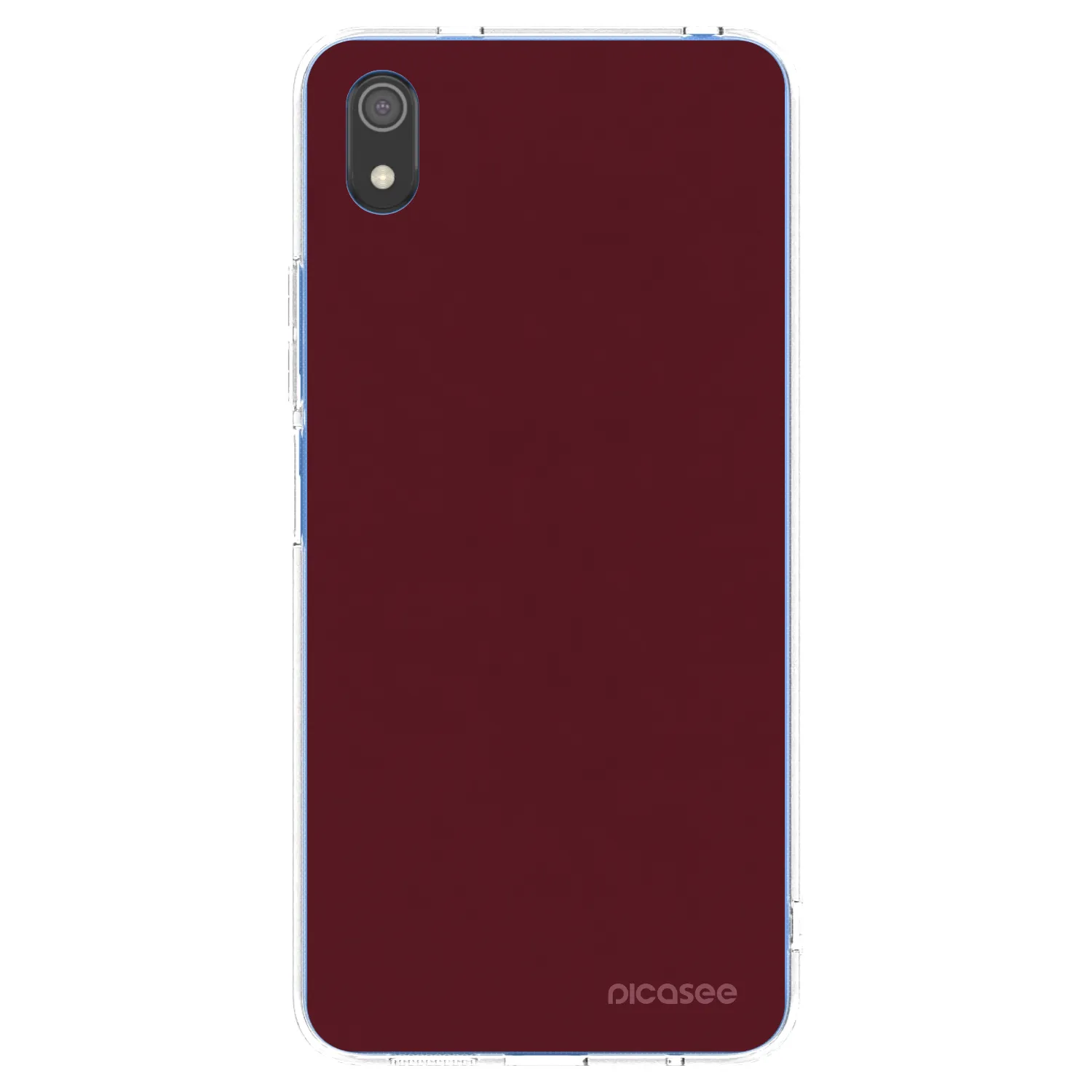 Picasee silikonowe przeźroczyste etui na Xiaomi Redmi 7A - Burgundy red