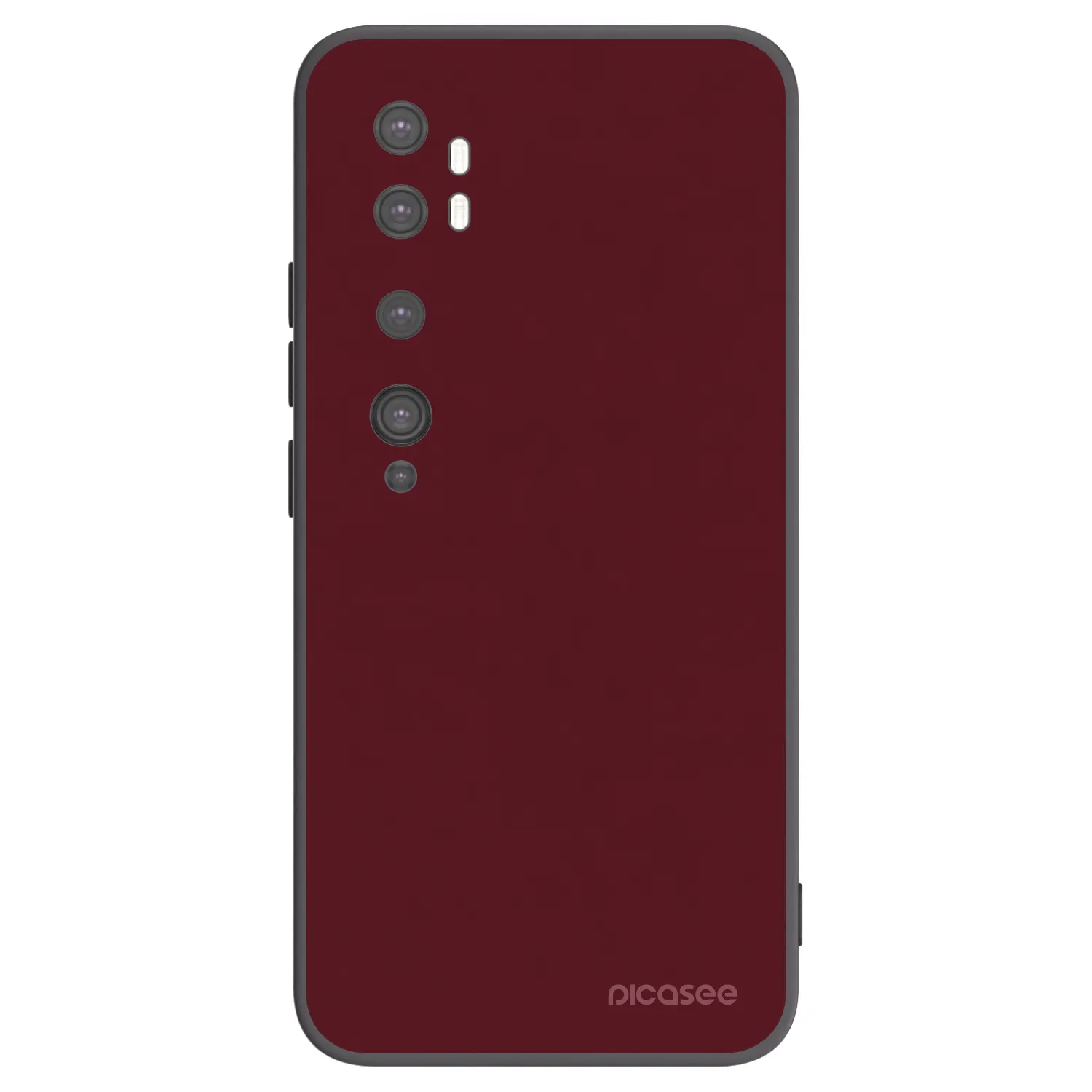 Picasee silikonowe czarne etui na Xiaomi Mi Note 10 (Pro) - Burgundy red