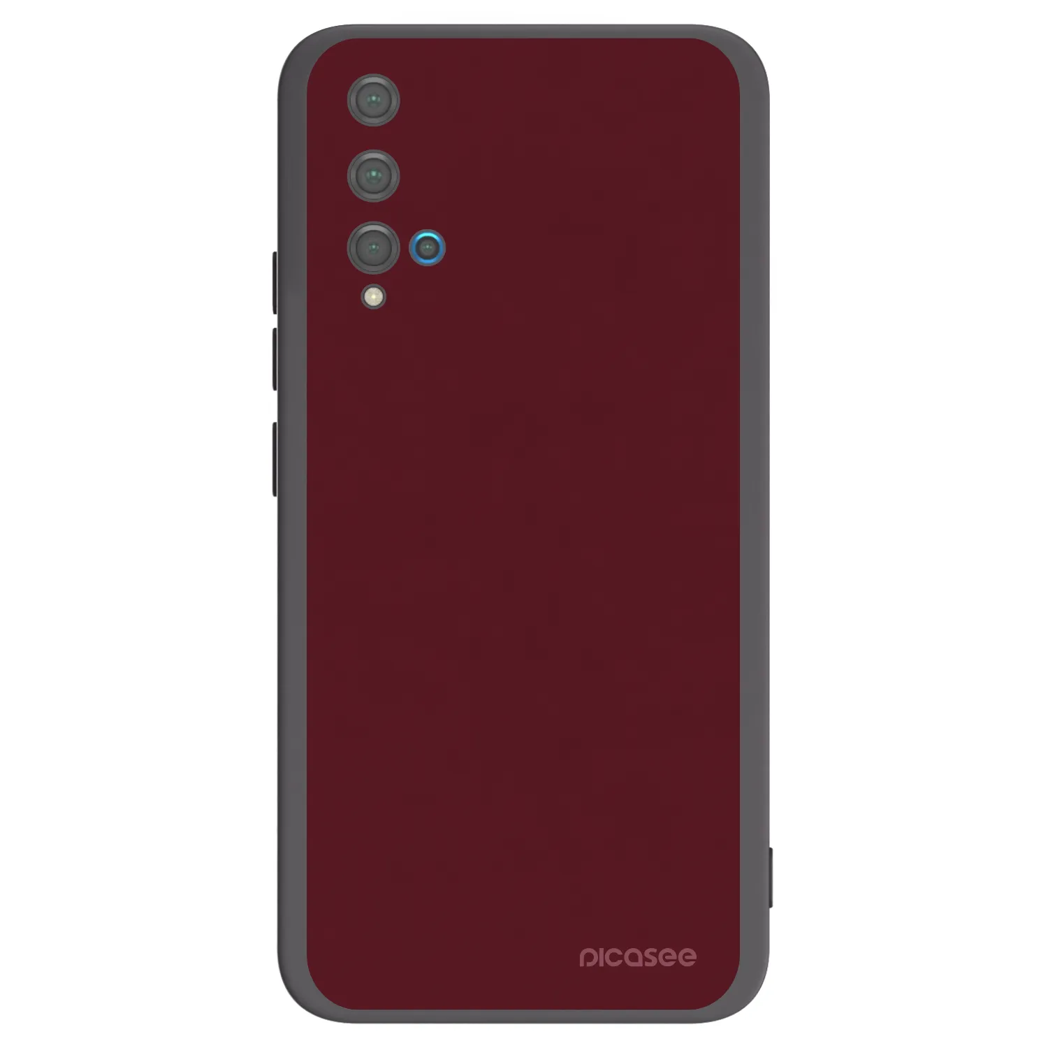 Picasee silikonowe czarne etui na Huawei Nova 5T - Burgundy red