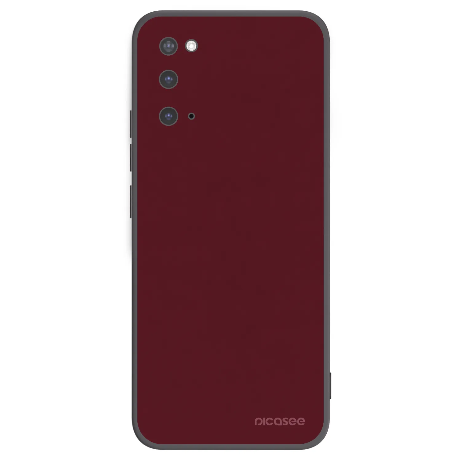 Picasee silikonowe czarne etui na Samsung Galaxy S20 G980F - Burgundy red