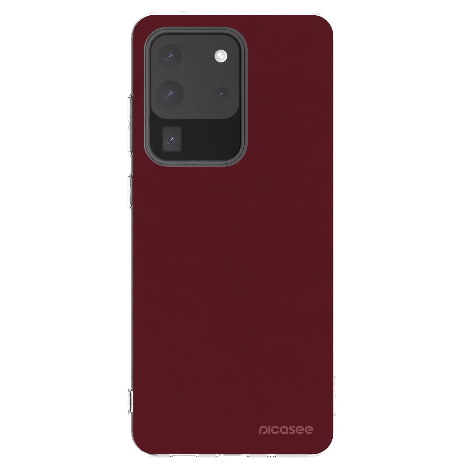 Picasee silikonowe przeźroczyste etui na Samsung Galaxy S20 Ultra 5G G988F - Burgundy red