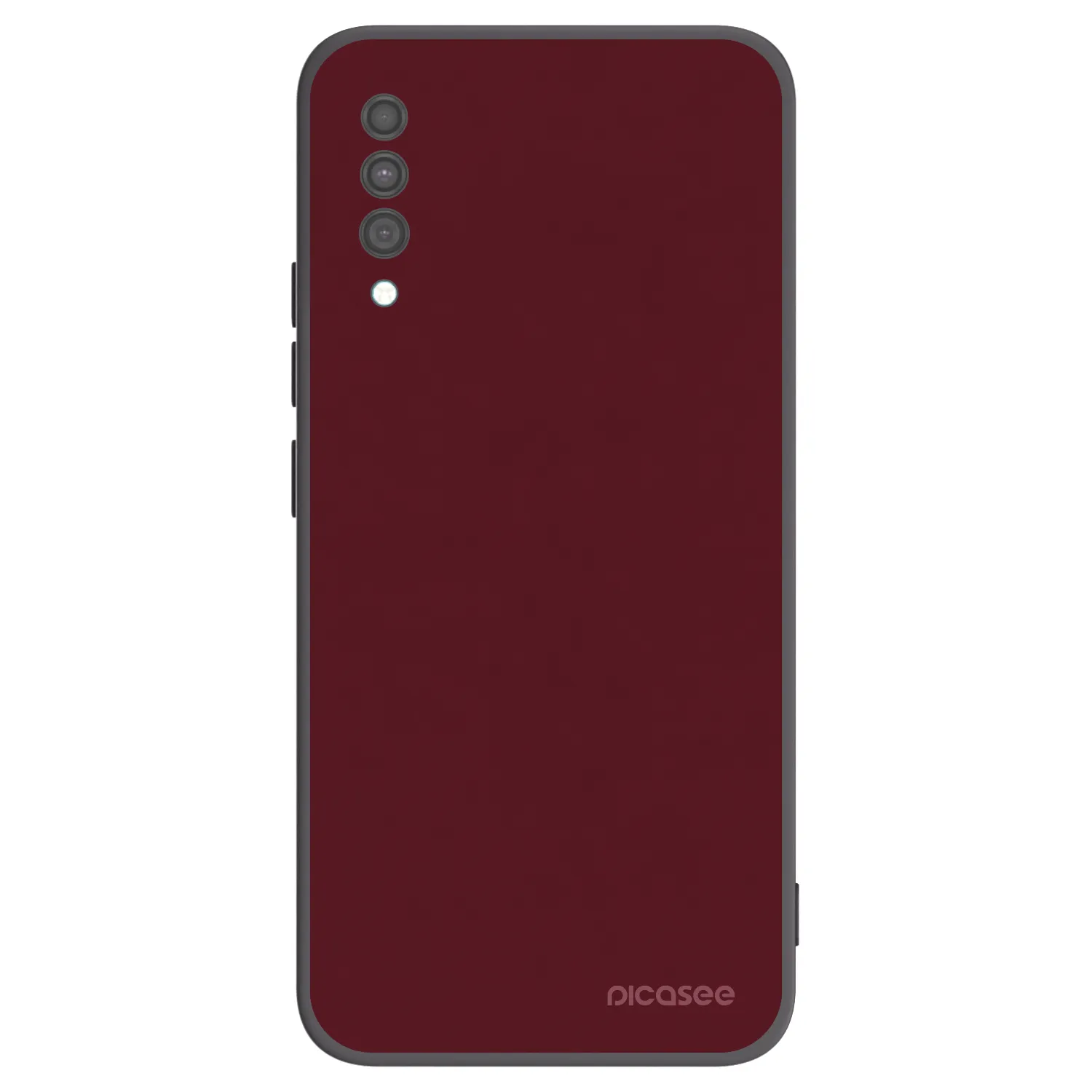 Picasee silikonowe czarne etui na Samsung Galaxy A30s A307F - Burgundy red