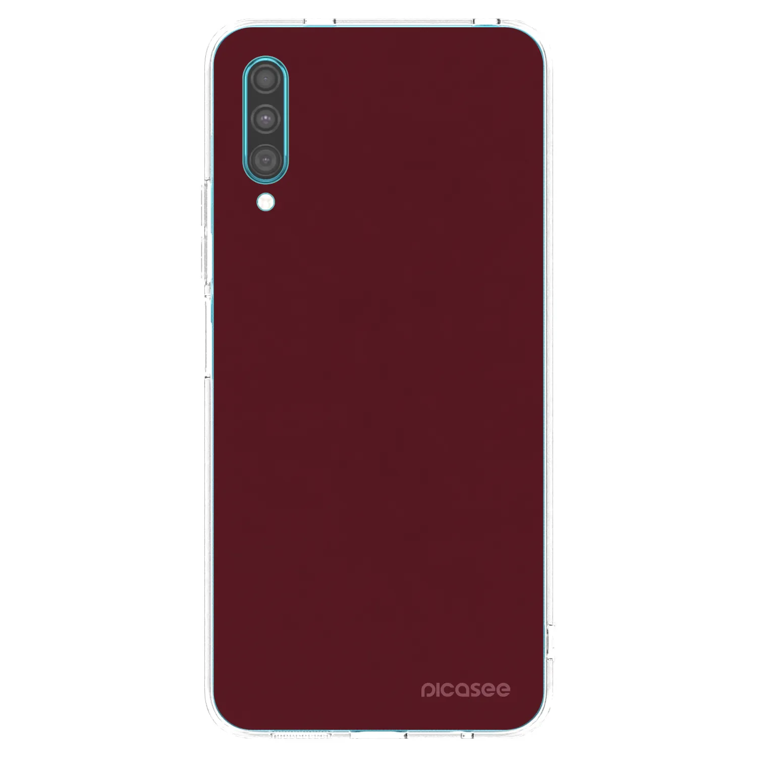 Picasee silikonowe przeźroczyste etui na Samsung Galaxy A30s A307F - Burgundy red