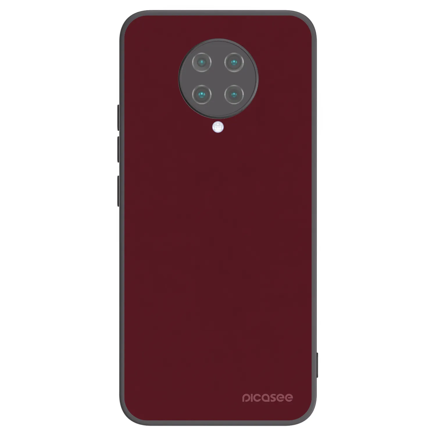 Picasee silikonowe czarne etui na Xiaomi Poco F2 Pro - Burgundy red