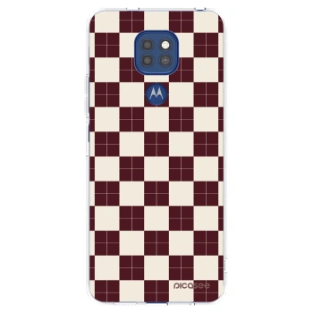 Picasee silikonowe przeźroczyste etui na Motorola Moto G9 Play - Checked Away