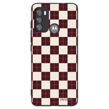 Picasee silikonowe czarne etui na Motorola Moto G60 - Checked Away