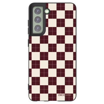 Picasee silikonowe czarne etui na Samsung Galaxy S21 FE 5G - Checked Away