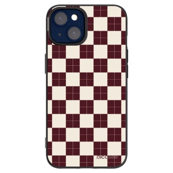 Picasee silikonowe czarne etui na Apple iPhone 14 - Checked Away