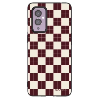 Picasee silikonowe czarne etui na OnePlus 9 - Checked Away