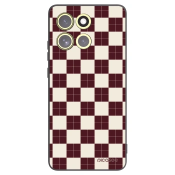 Picasee silikonowe czarne etui na Motorola Moto G86 5G - Checked Away