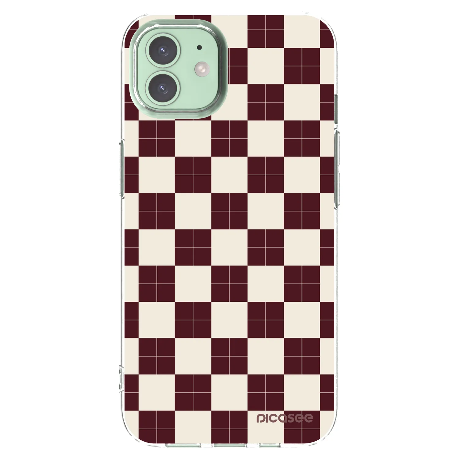 Picasee silikonowe przeźroczyste etui na Apple iPhone 12 - Checked Away
