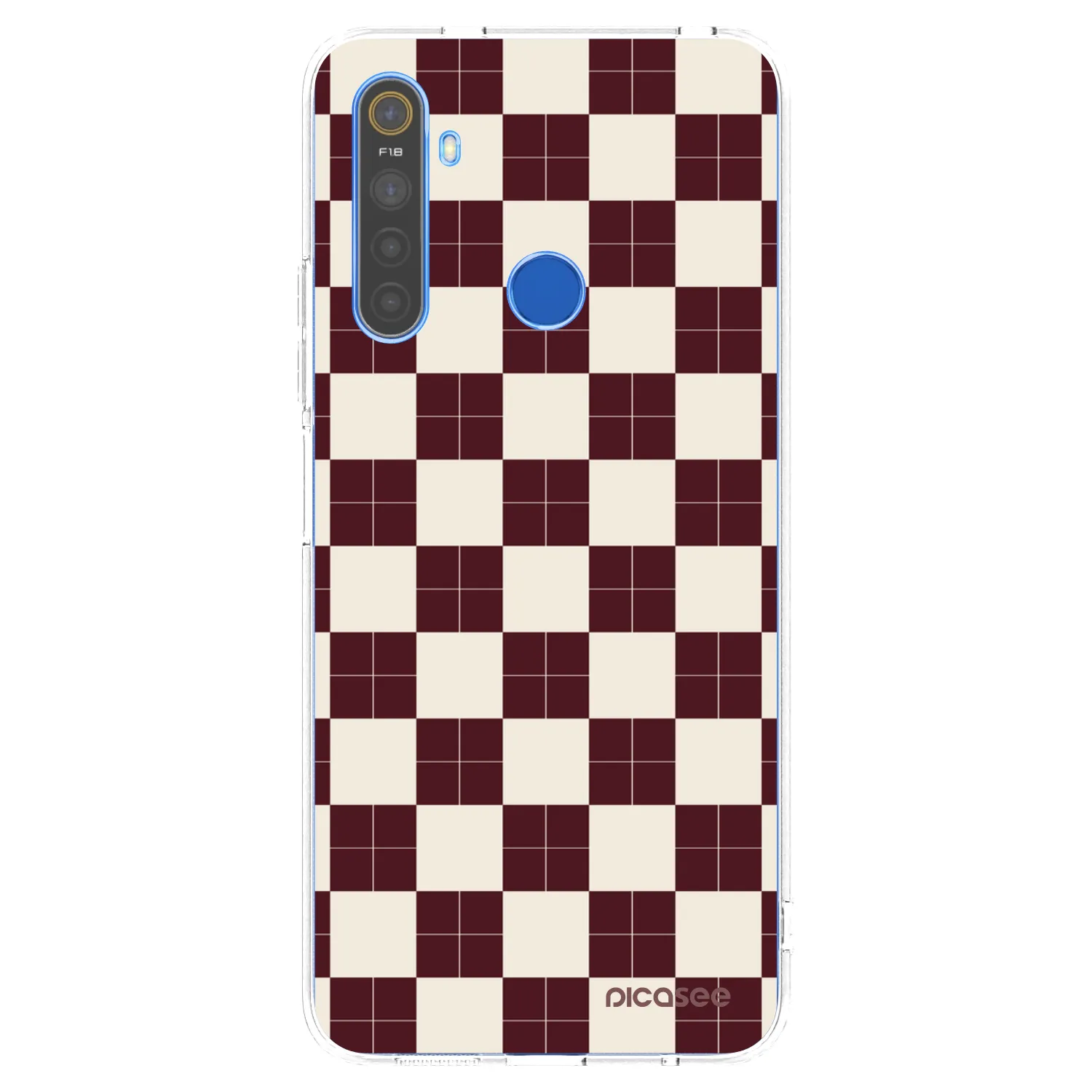 Picasee silikonowe przeźroczyste etui na Realme 5 - Checked Away