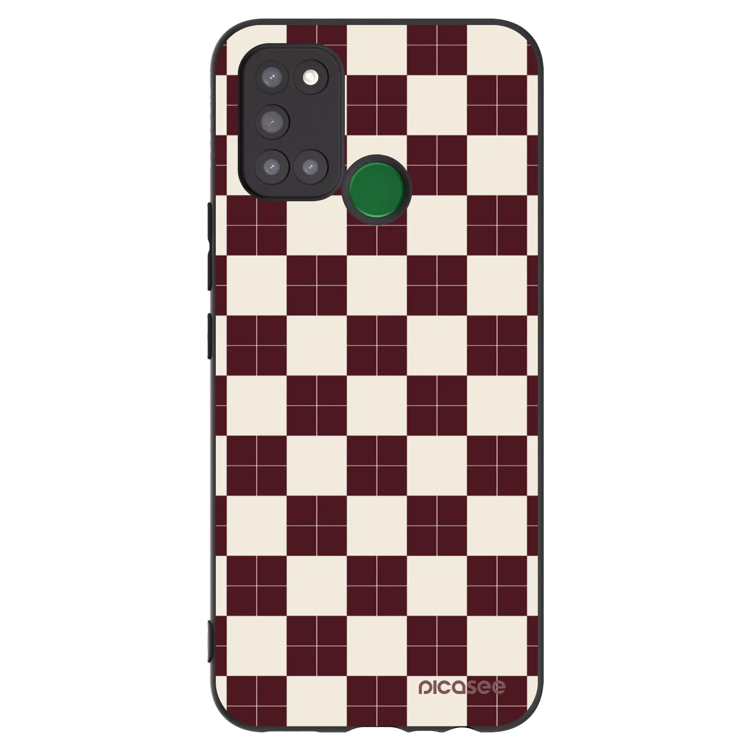 Picasee silikonowe czarne etui na Realme 7i - Checked Away