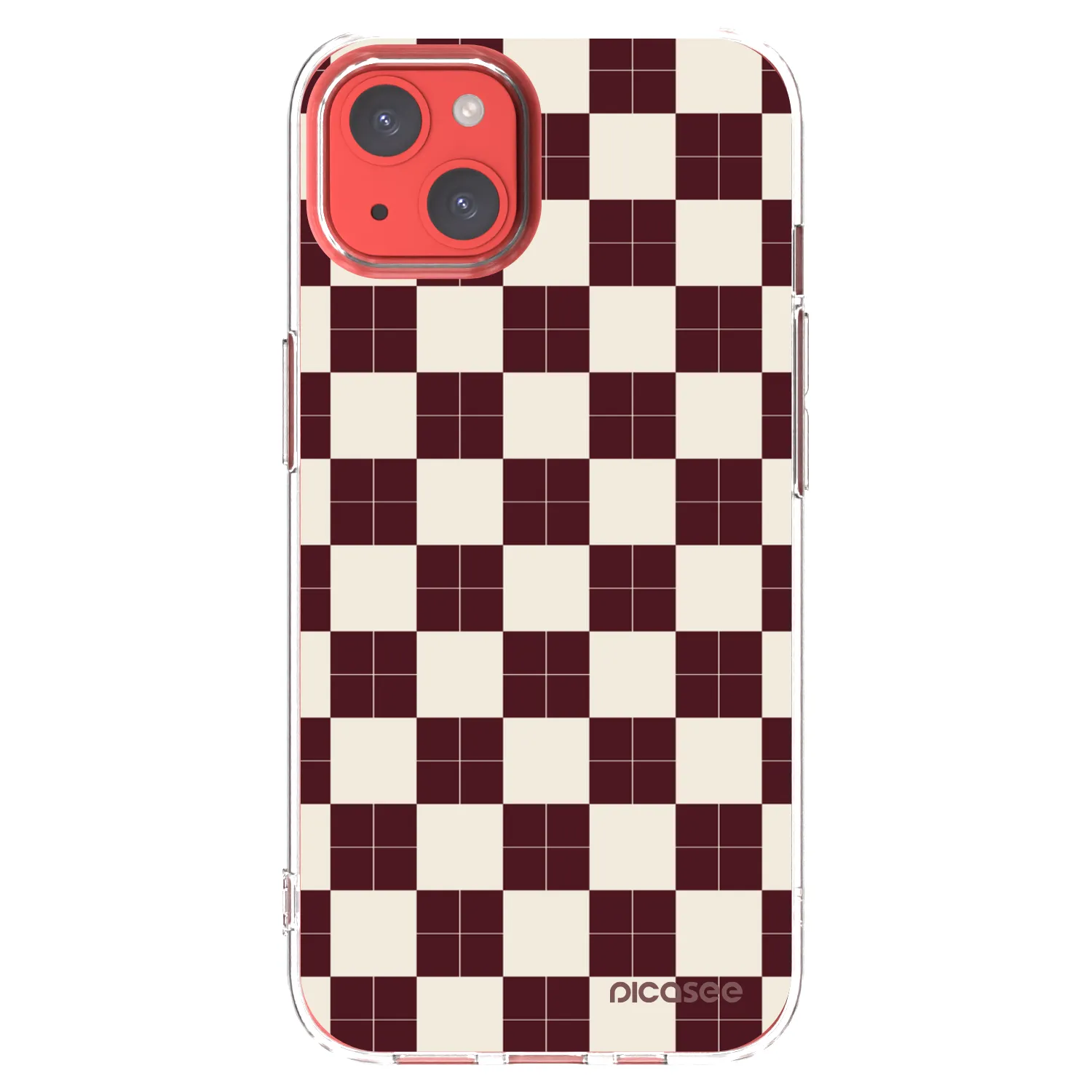 Picasee silikonowe przeźroczyste etui na Apple iPhone 13 - Checked Away