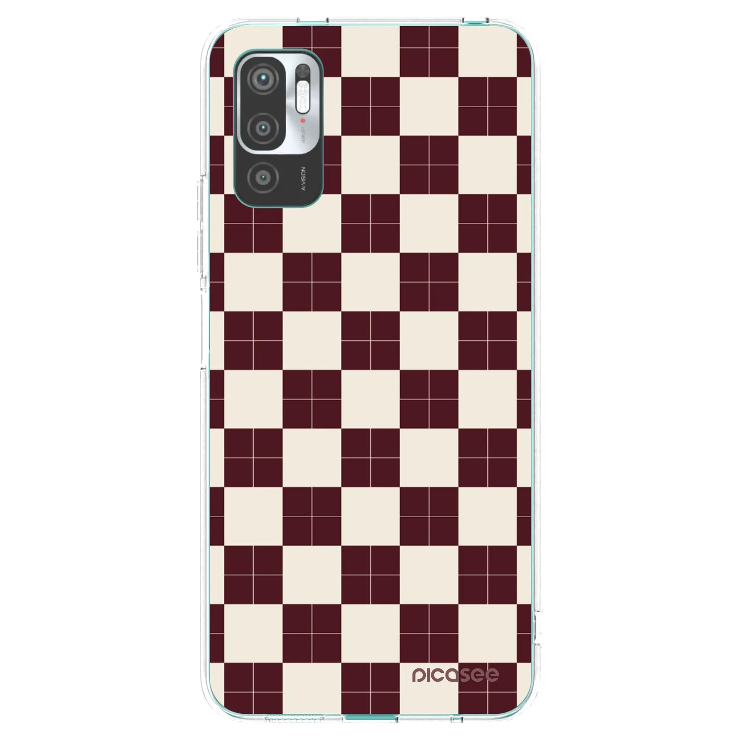 Picasee silikonowe przeźroczyste etui na Xiaomi Redmi Note 10 5G - Checked Away