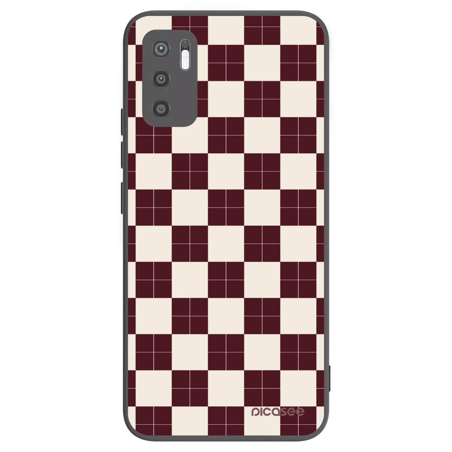 Picasee silikonowe czarne etui na Xiaomi Redmi Note 10 5G - Checked Away