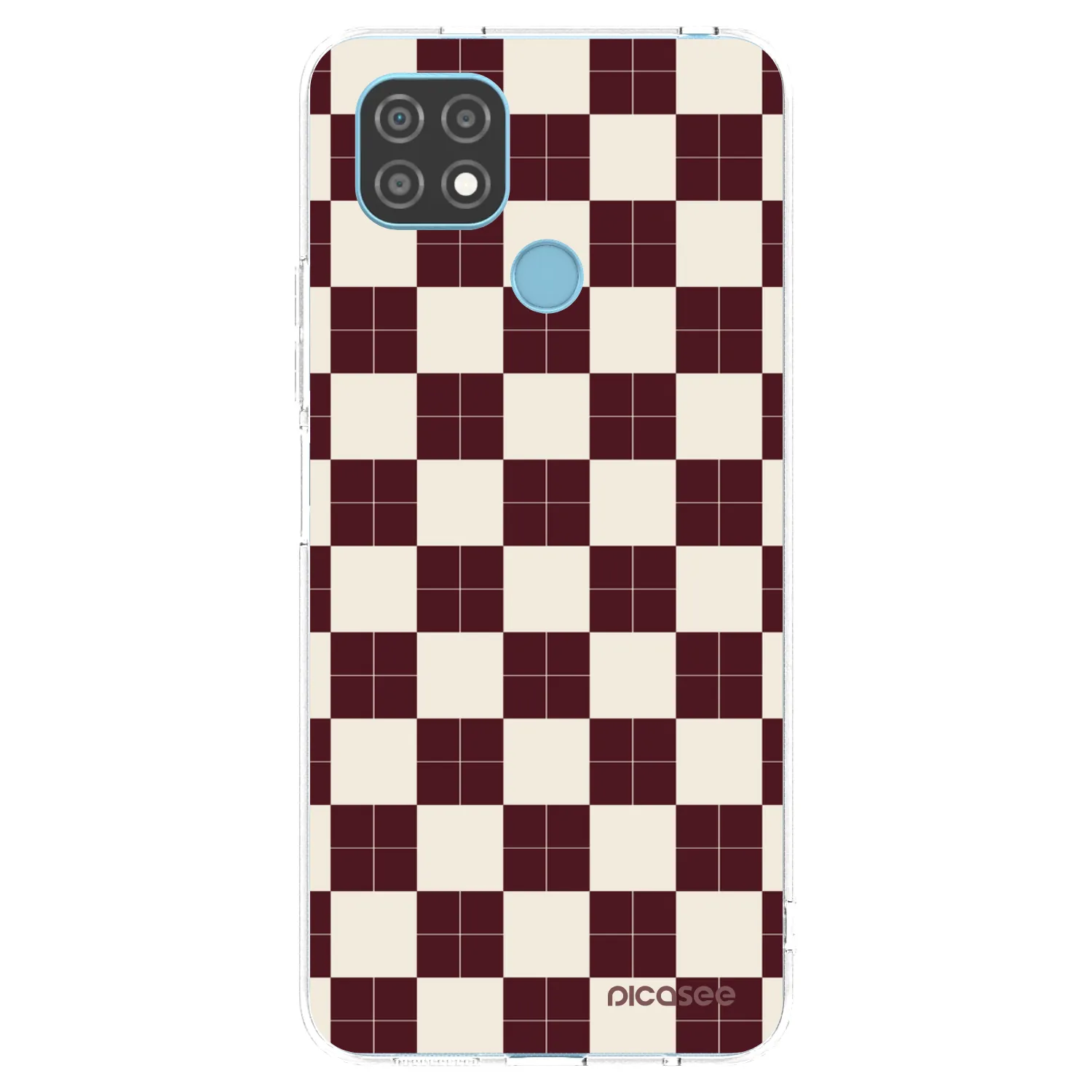 Picasee silikonowe przeźroczyste etui na Realme C21 - Checked Away