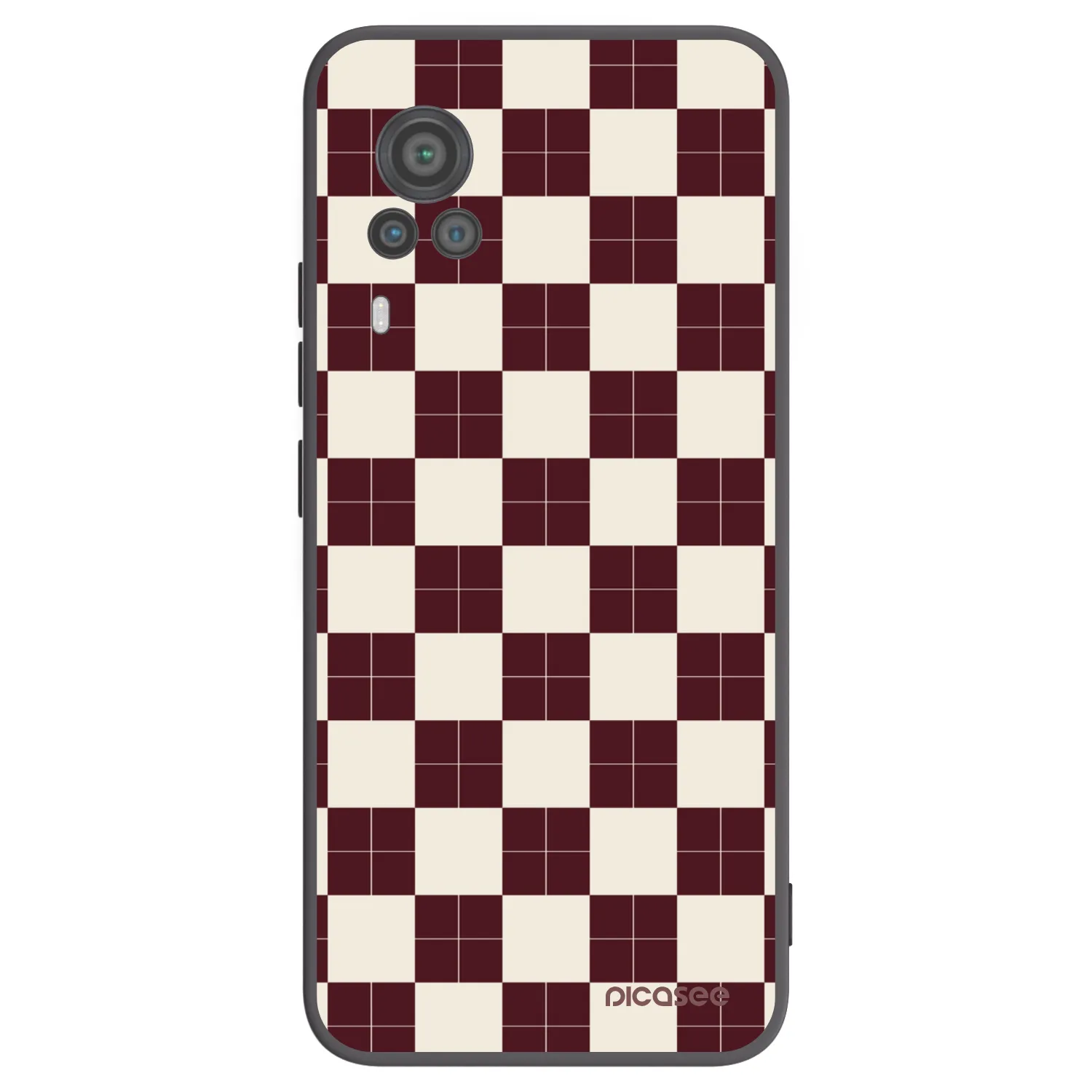 Picasee silikonowe czarne etui na Vivo X60 Pro 5G - Checked Away