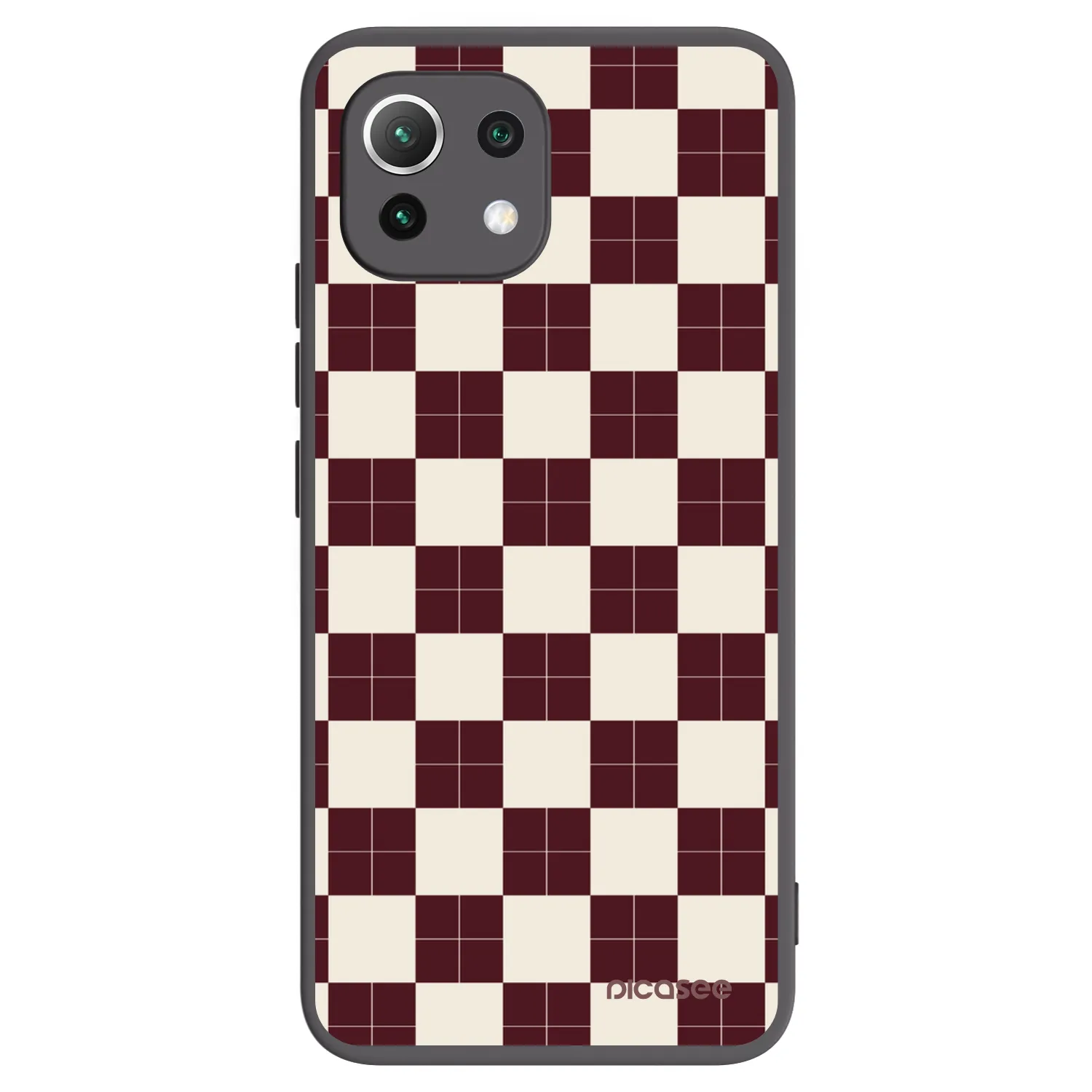 Picasee silikonowe czarne etui na Xiaomi 11 Lite 5G NE - Checked Away