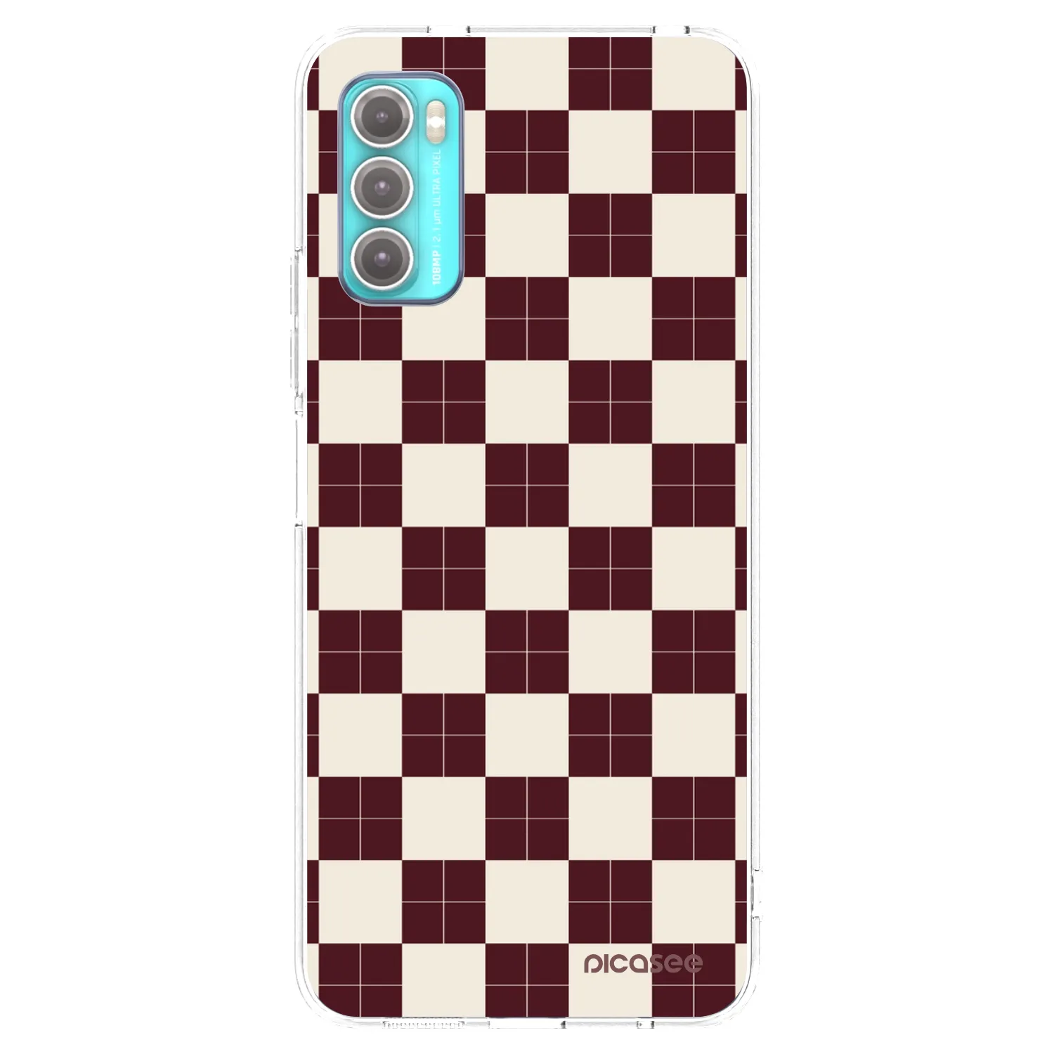 Picasee silikonowe przeźroczyste etui na Motorola Moto G60 - Checked Away