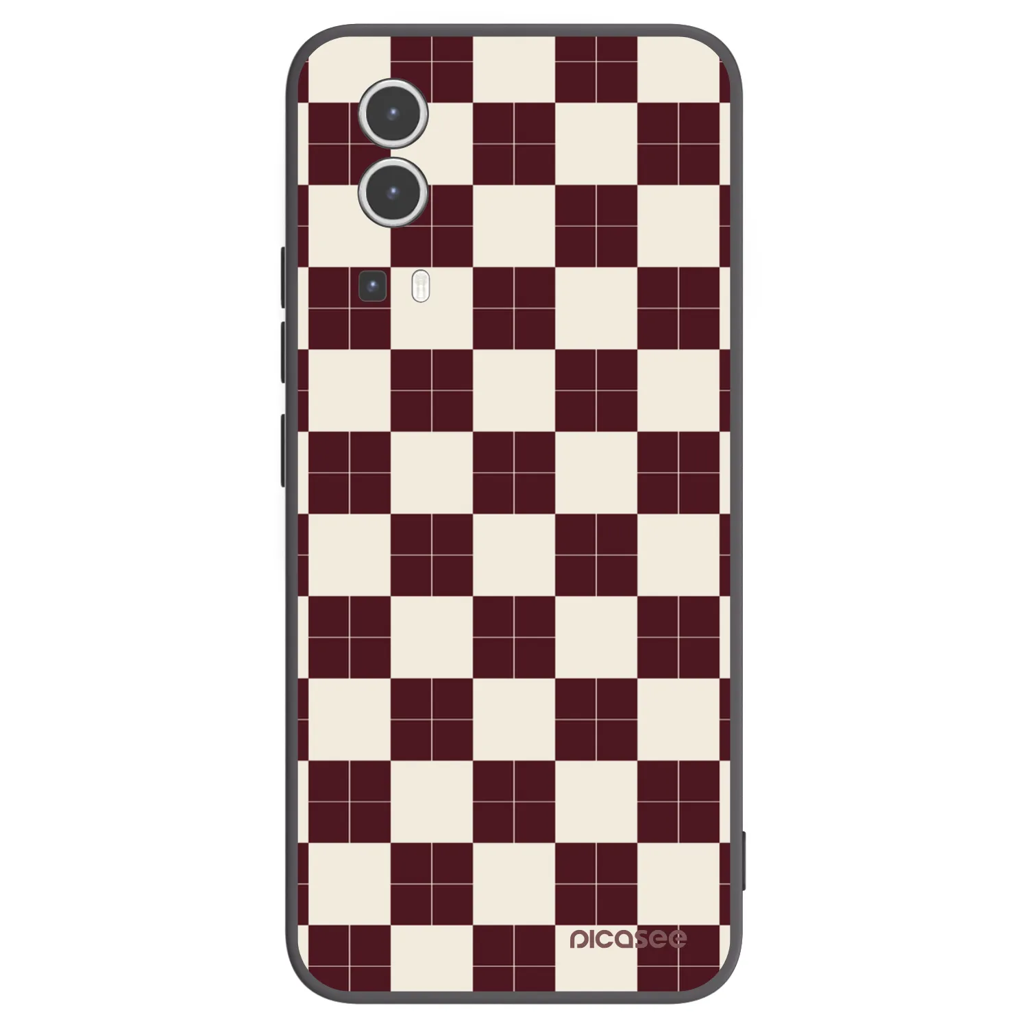 Picasee silikonowe czarne etui na Vivo Y72 5G - Checked Away