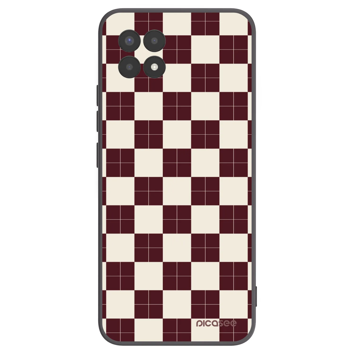 Picasee silikonowe czarne etui na Realme 8i - Checked Away