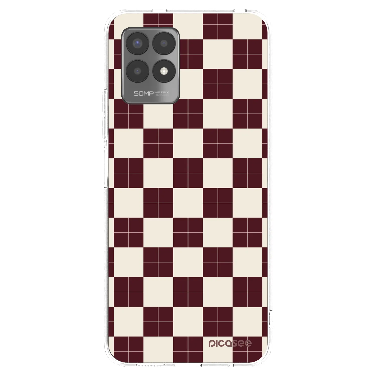 Picasee silikonowe przeźroczyste etui na Realme 8i - Checked Away
