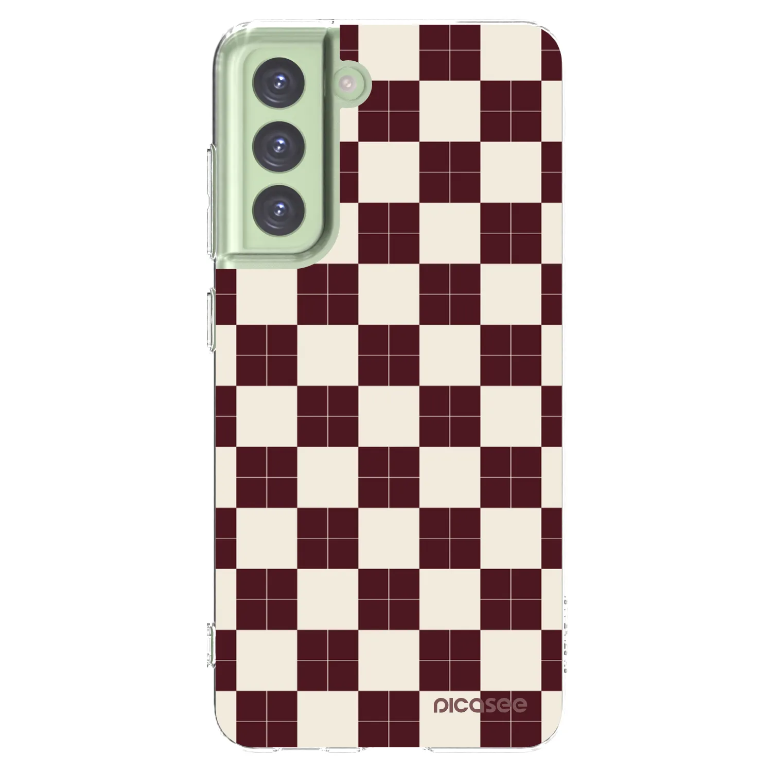 Picasee silikonowe przeźroczyste etui na Samsung Galaxy S21 FE 5G - Checked Away